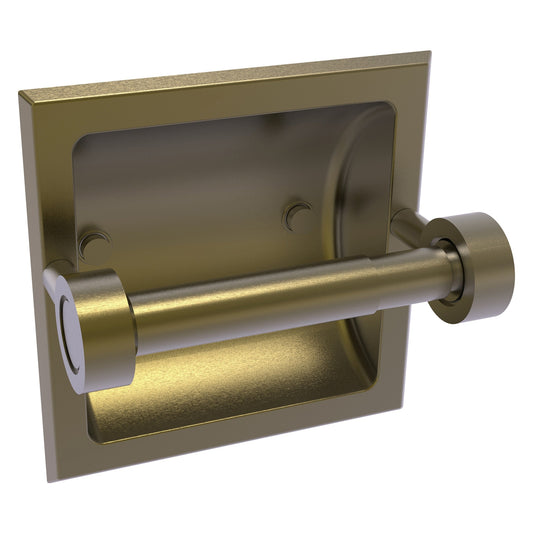 Allied Brass Skyline 2024-C 6.3" x 6.1" Antique Brass Solid Brass Recessed Toilet Tissue Holder