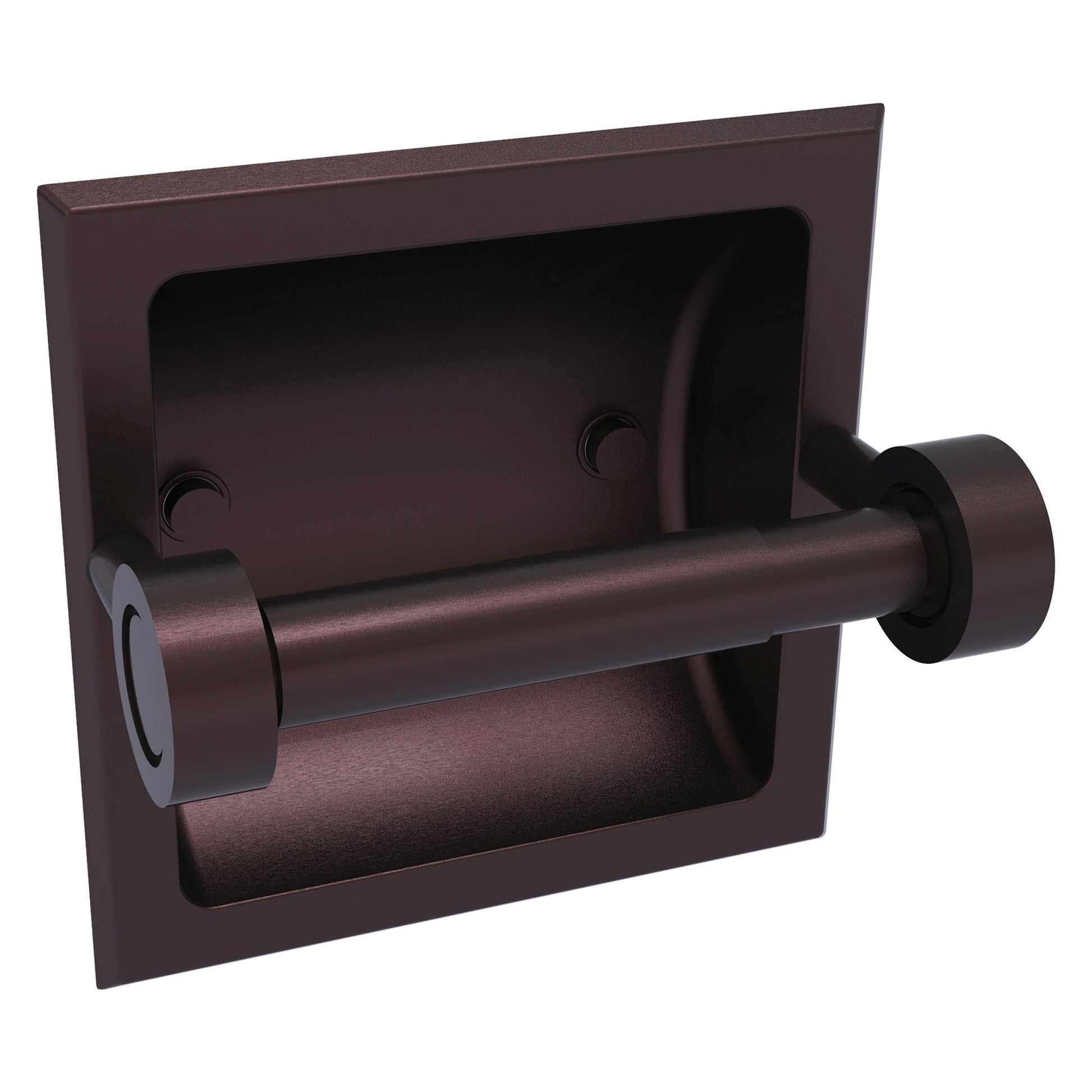 Allied Brass Skyline 2024-C 6.3" x 6.1" Antique Bronze Solid Brass Recessed Toilet Tissue Holder