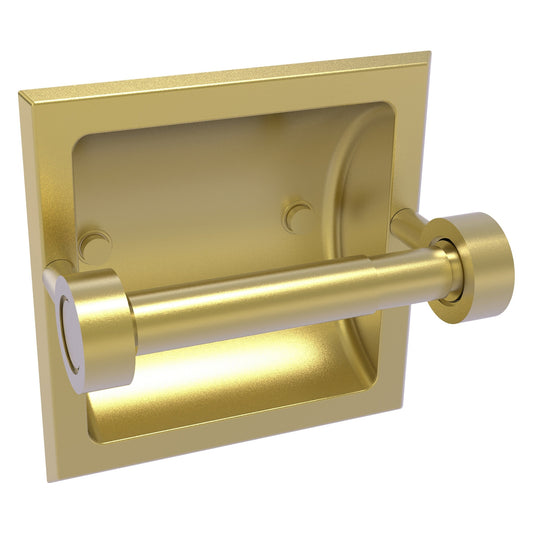 Allied Brass Skyline 2024-C 6.3" x 6.1" Satin Brass Solid Brass Recessed Toilet Tissue Holder