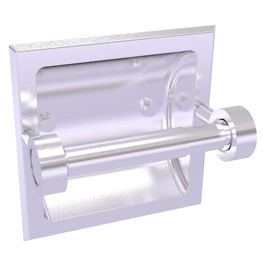 Allied Brass Skyline 2024-C 6.3" x 6.1" Satin Chrome Solid Brass Recessed Toilet Tissue Holder