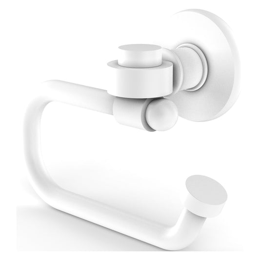 Allied Brass Skyline 2024E 6.8" x 7" Matte White Solid Brass European-Style Toilet Tissue Holder