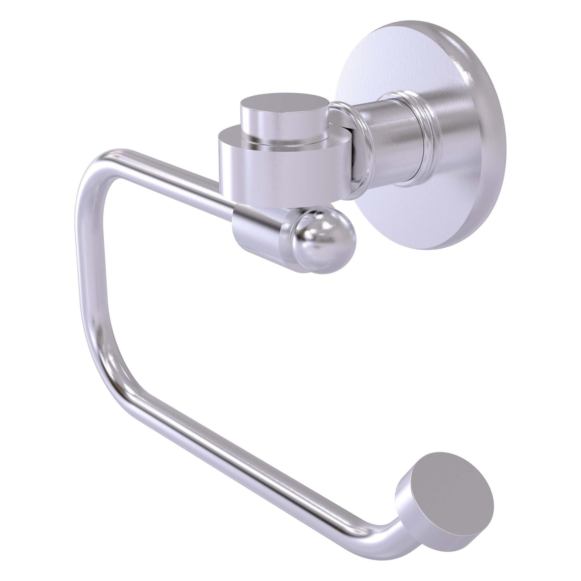 Allied Brass Skyline 2024E 6.8" x 7" Satin Chrome Solid Brass European-Style Toilet Tissue Holder