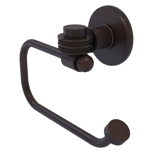 Allied Brass Skyline 2024ED 6.8" x 7" Venetian Bronze Solid Brass European-Style Toilet Tissue Holder With Dotted Accents