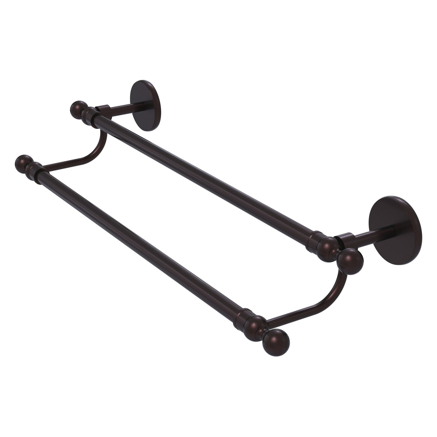 Allied Brass Skyline 24" x 26.5" Antique Bronze Solid Brass Double Rack Towel Bar