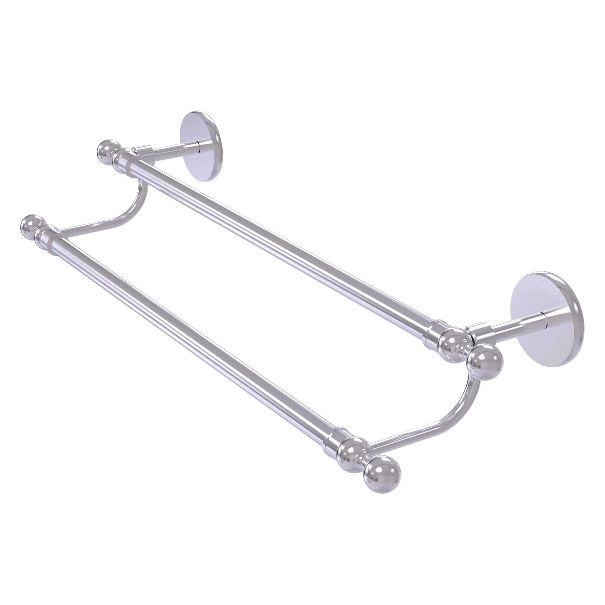 Allied Brass Skyline 24" x 26.5" Satin Chrome Solid Brass Double Rack Towel Bar