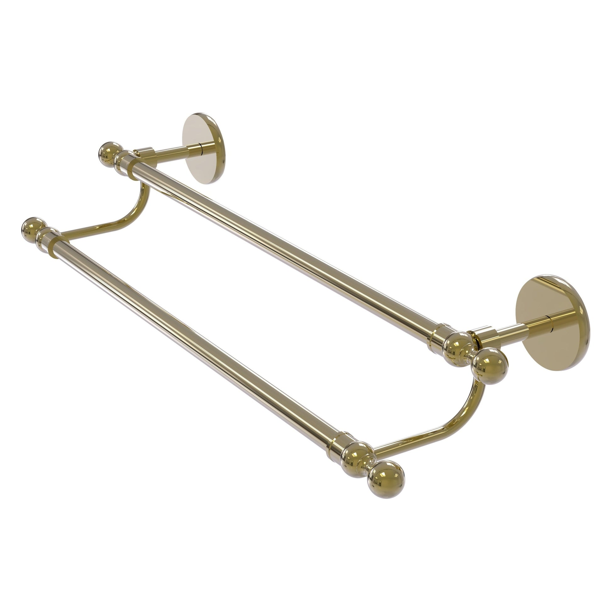 Allied Brass Skyline 24" x 26.5" Unlacquered Brass Solid Brass Double Rack Towel Bar