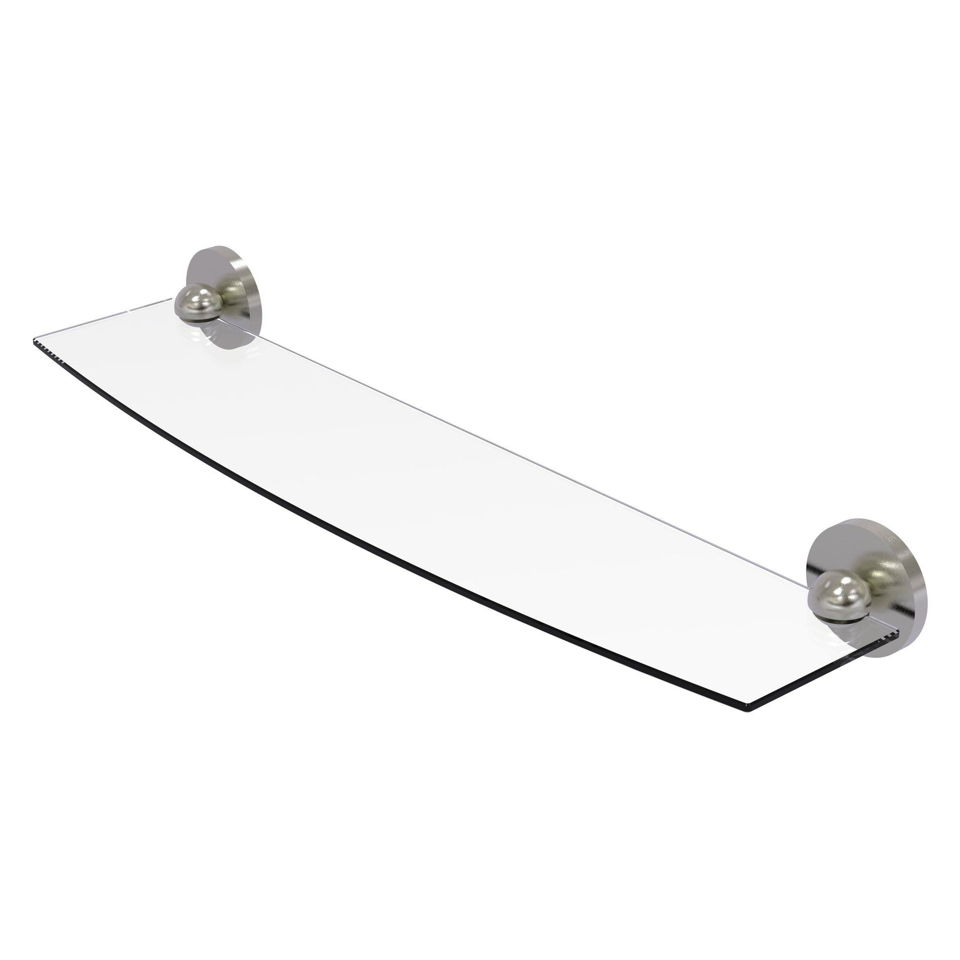 Allied Brass Skyline 24" x 5" Satin Nickel Solid Brass Glass Shelf