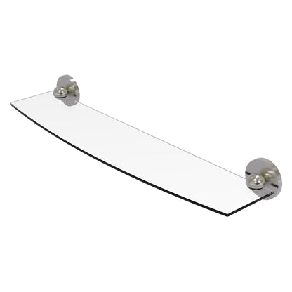 Allied Brass Skyline 24" x 5" Satin Nickel Solid Brass Glass Shelf