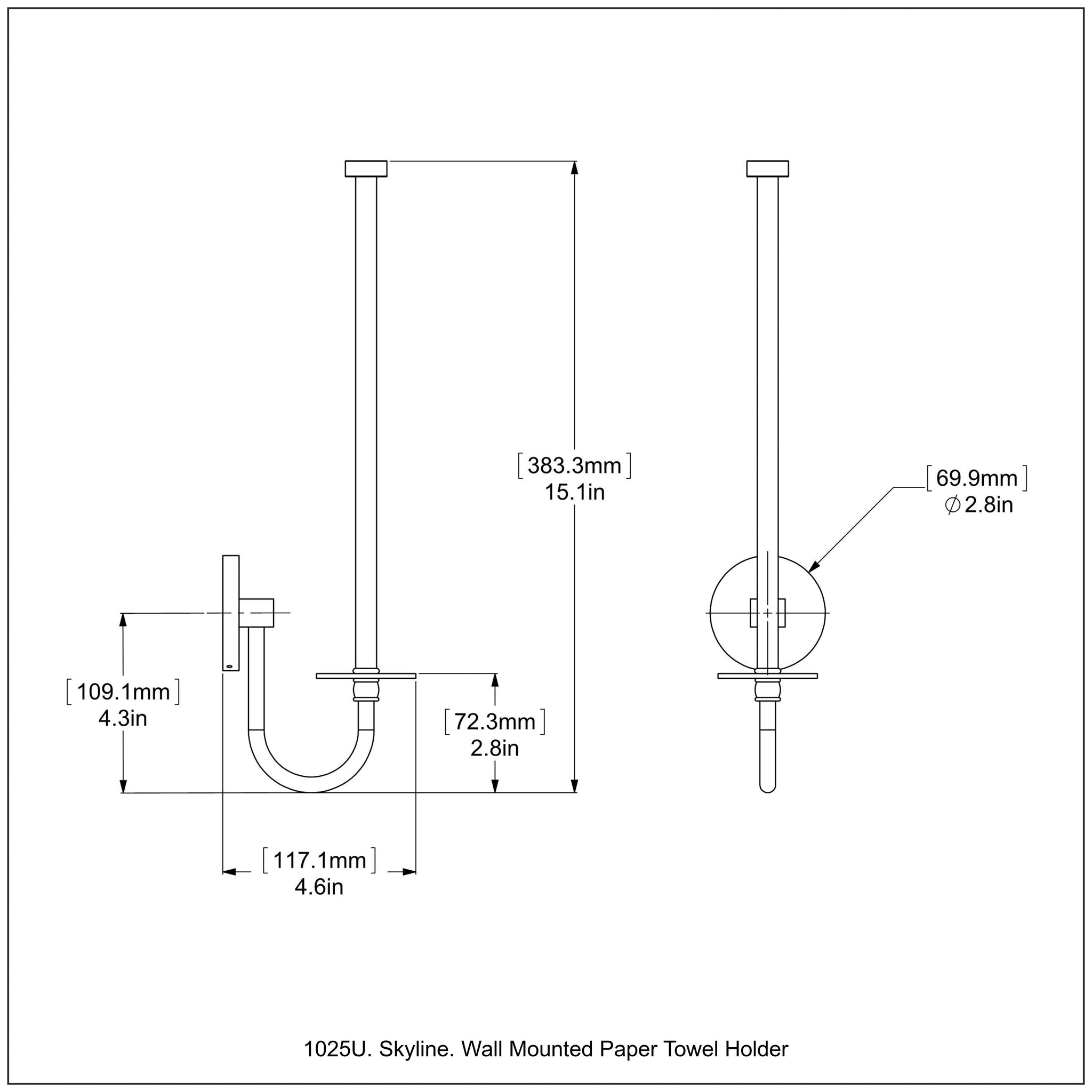 Oil rubbed paper online towel holder