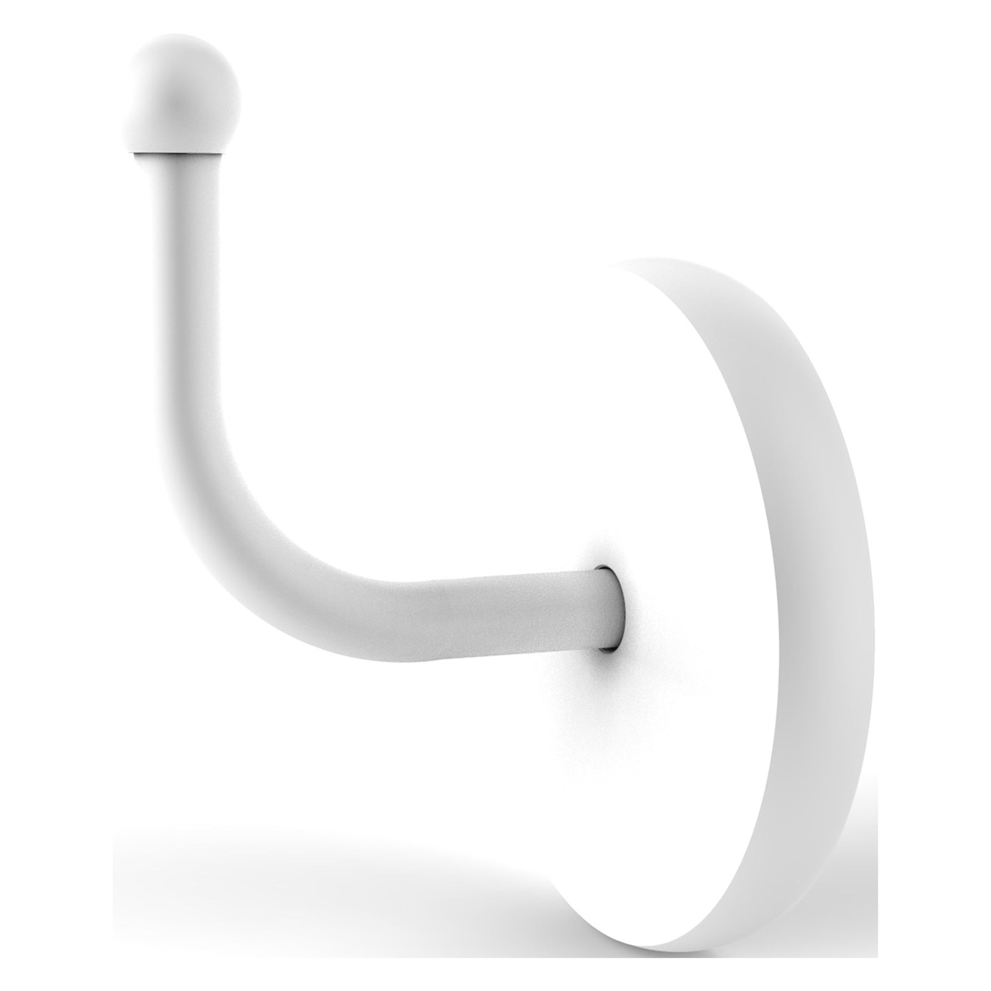 Allied Brass Skyline 2.8" x 2.3" Matte White Solid Brass Robe Hook