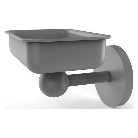 Allied Brass Skyline 4.5" x 3.5" Matte Gray Solid Brass Wall-Mounted Soap Dish