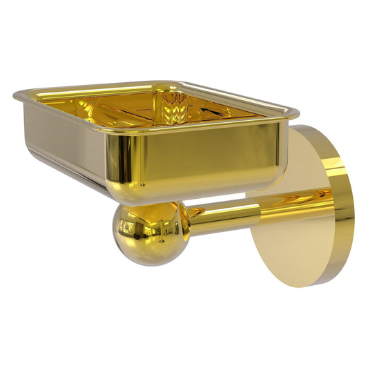 Allied Brass Skyline 4.5" x 3.5" Polished Brass Solid Brass Wall-Mounted Soap Dish