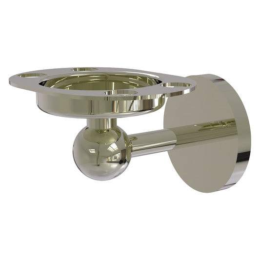 Allied Brass Skyline 4.5" x 3.5" Polished Nickel Solid Brass Tumbler and Toothbrush Holder With Twist Accents