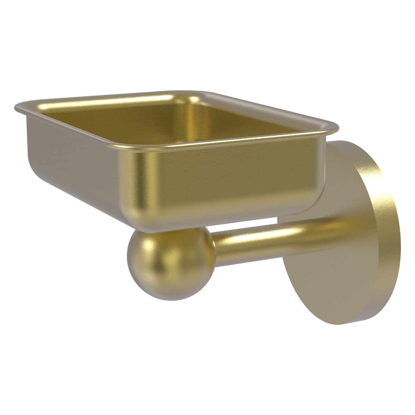 Allied Brass Skyline 4.5" x 3.5" Satin Brass Solid Brass Wall-Mounted Soap Dish