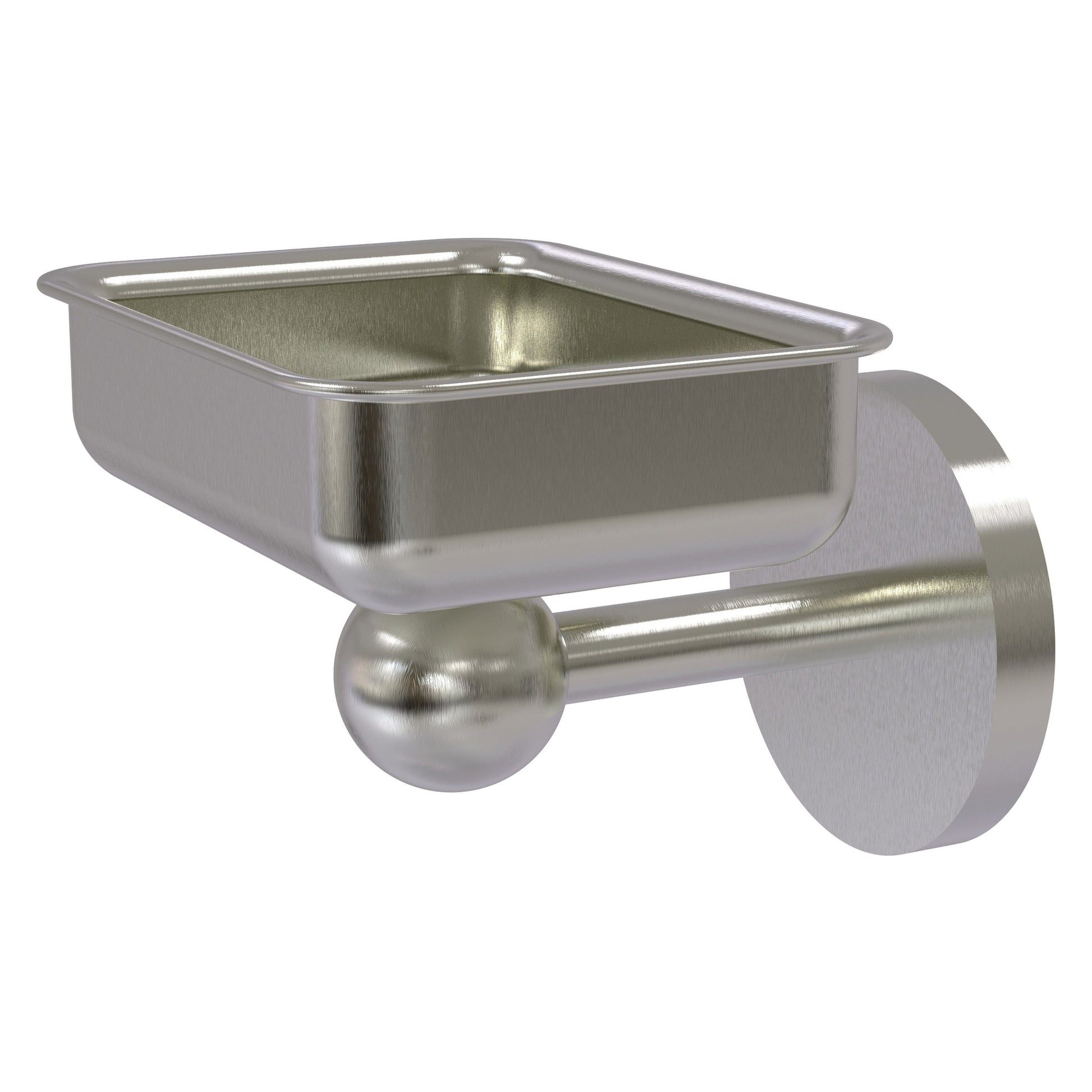 Allied Brass Skyline 4.5" x 3.5" Satin Nickel Solid Brass Wall-Mounted Soap Dish