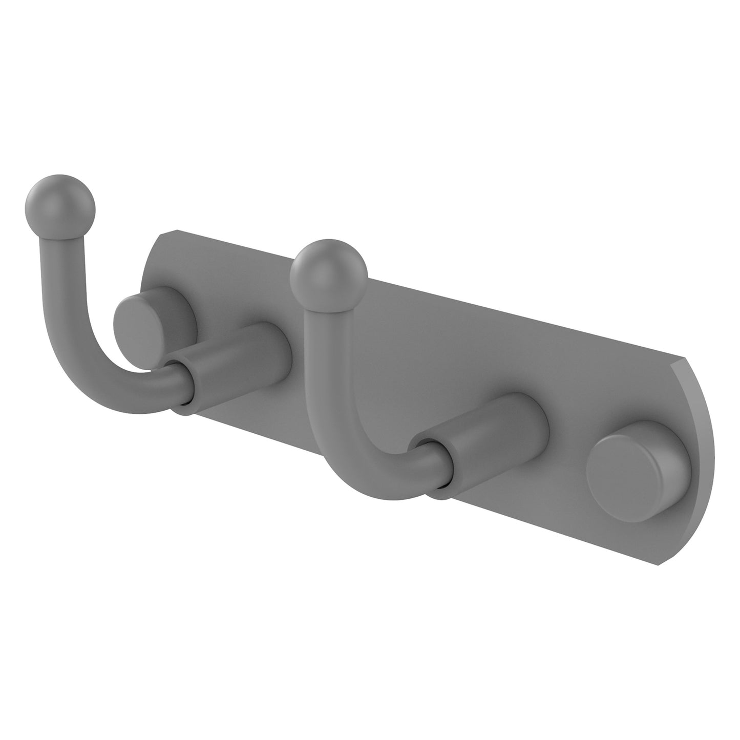 Allied Brass Skyline 5.5" x 2.5" Matte Gray Solid Brass 2-Position Multi-Hook