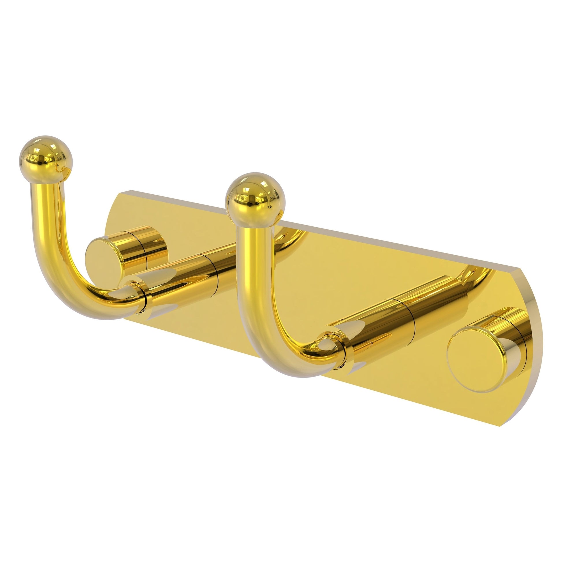 Allied Brass Skyline 5.5" x 2.5" Polished Brass Solid Brass 2-Position Multi-Hook