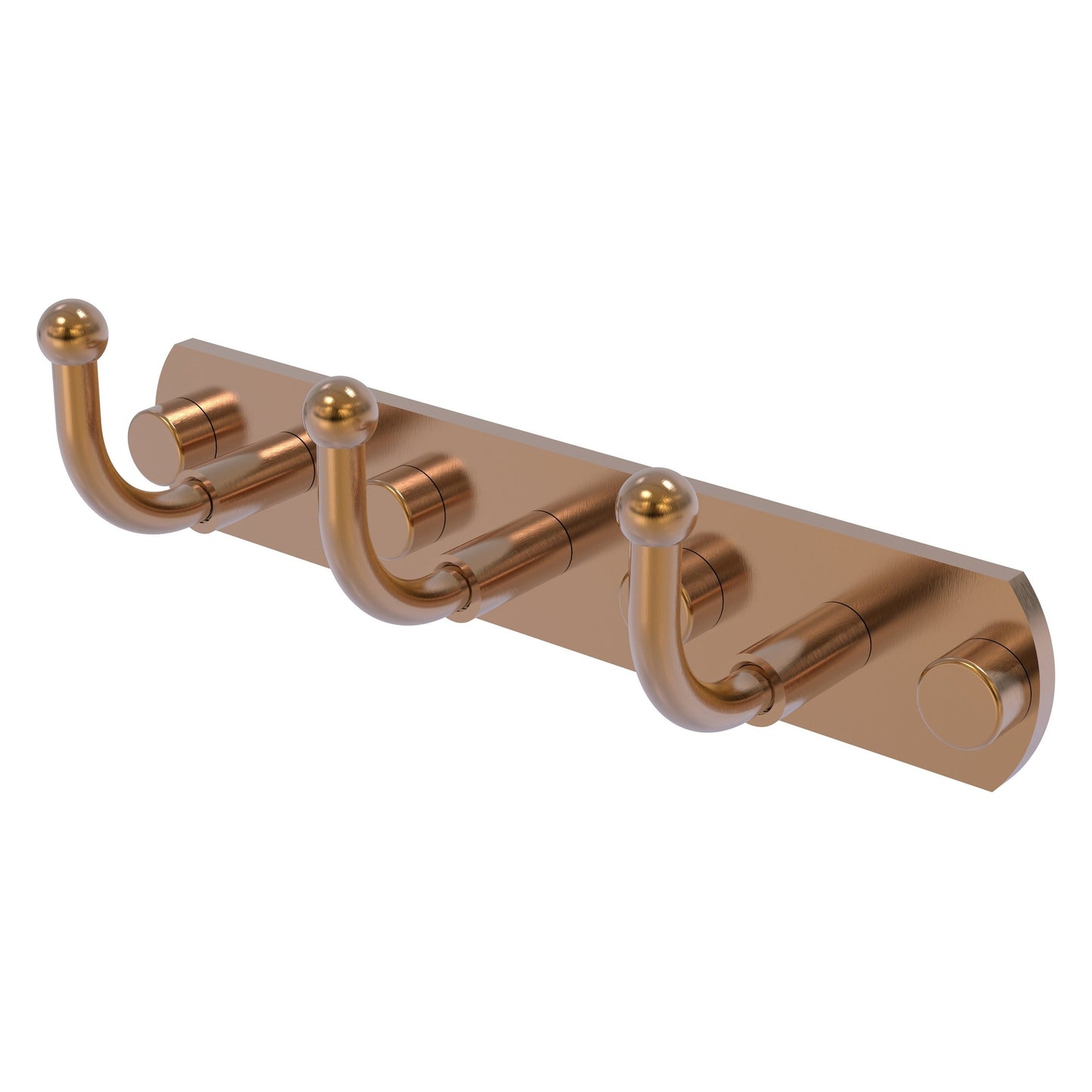 Allied Brass Skyline 8" x 2.5" Brushed Bronze Solid Brass 3-Position Multi-Hook