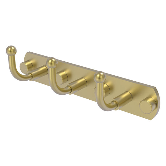 Allied Brass Skyline 8" x 2.5" Satin Brass Solid Brass 3-Position Multi-Hook