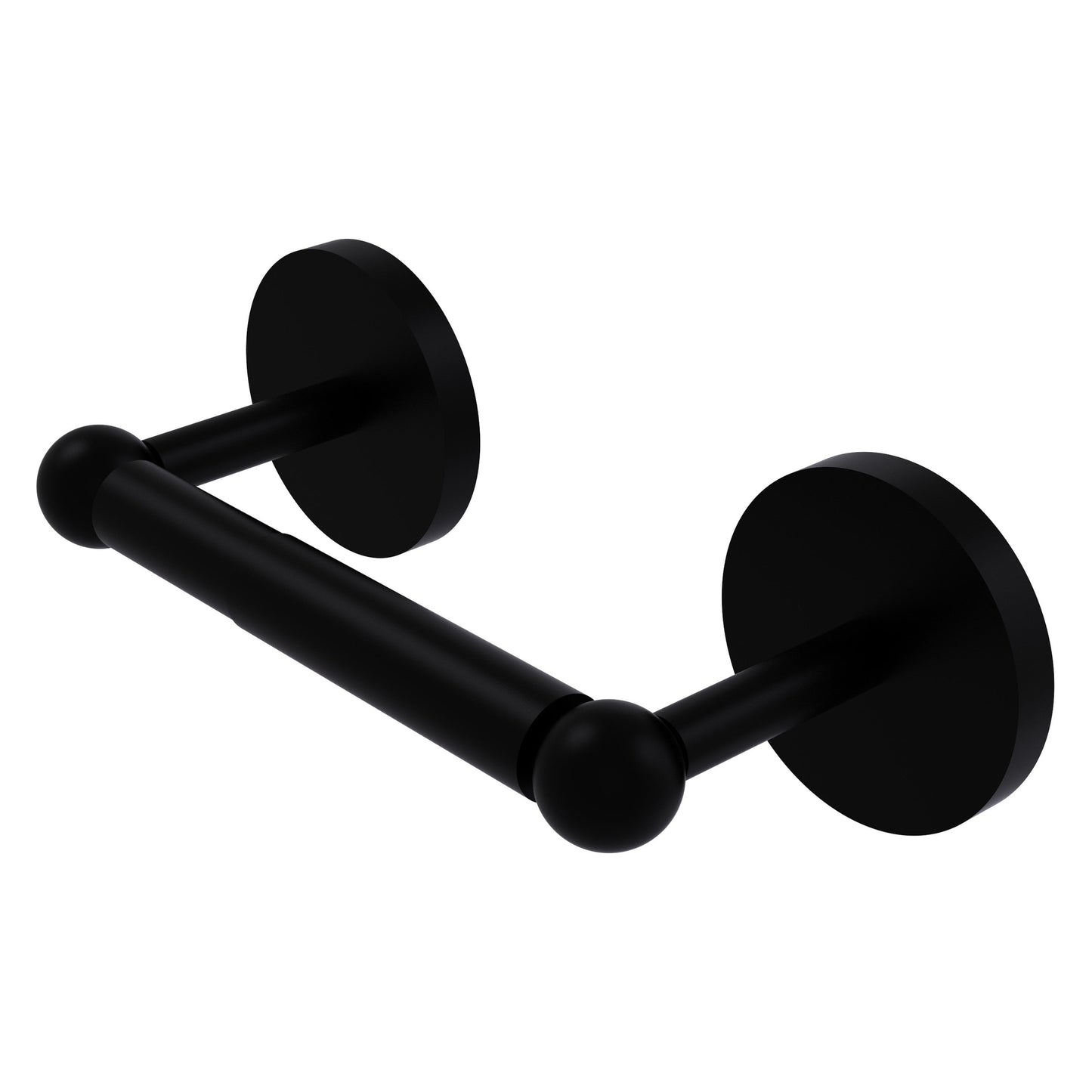 Allied Brass Skyline 8" x 5" Matte Black Solid Brass Two-Post Toilet Tissue Holder