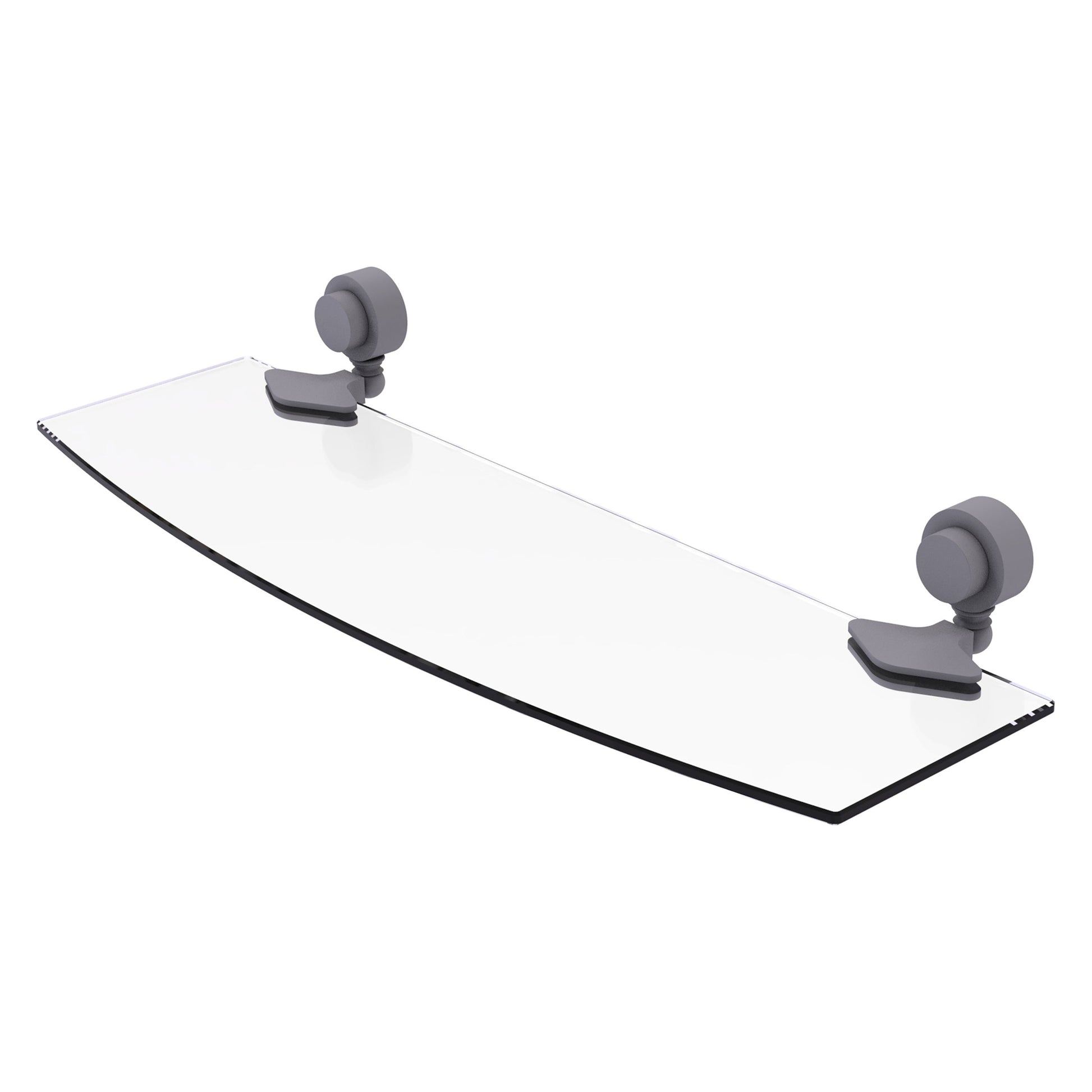 Allied Brass Venus 18" x 5" Matte Gray Solid Brass Glass Shelf