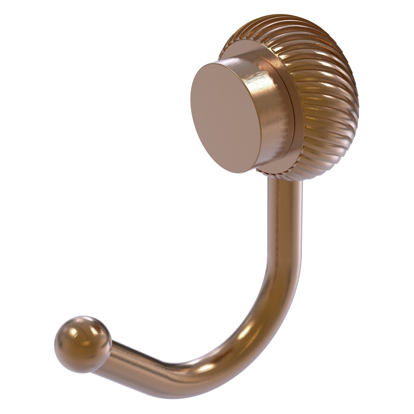 Allied Brass Venus 1.5" x 2.83" Brushed Bronze Solid Brass Robe Hook With Twisted Accents
