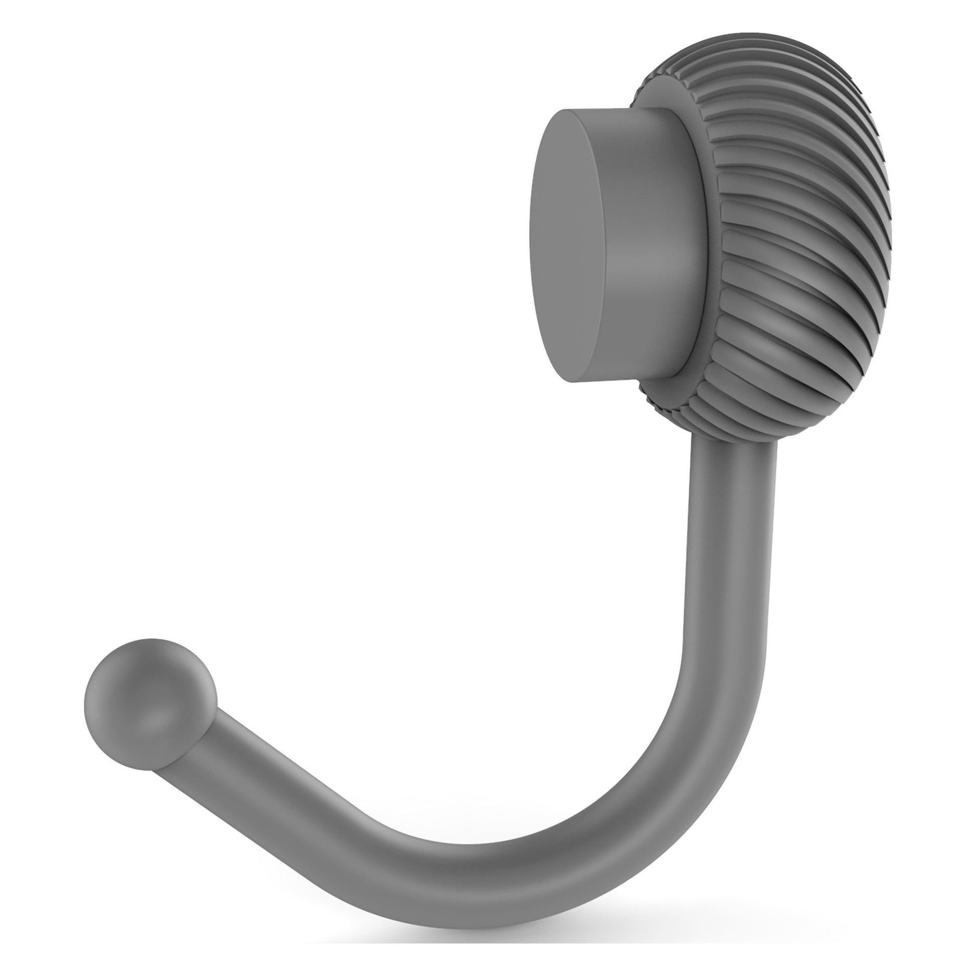 Allied Brass Venus 1.5" x 2.83" Matte Gray Solid Brass Robe Hook With Twisted Accents