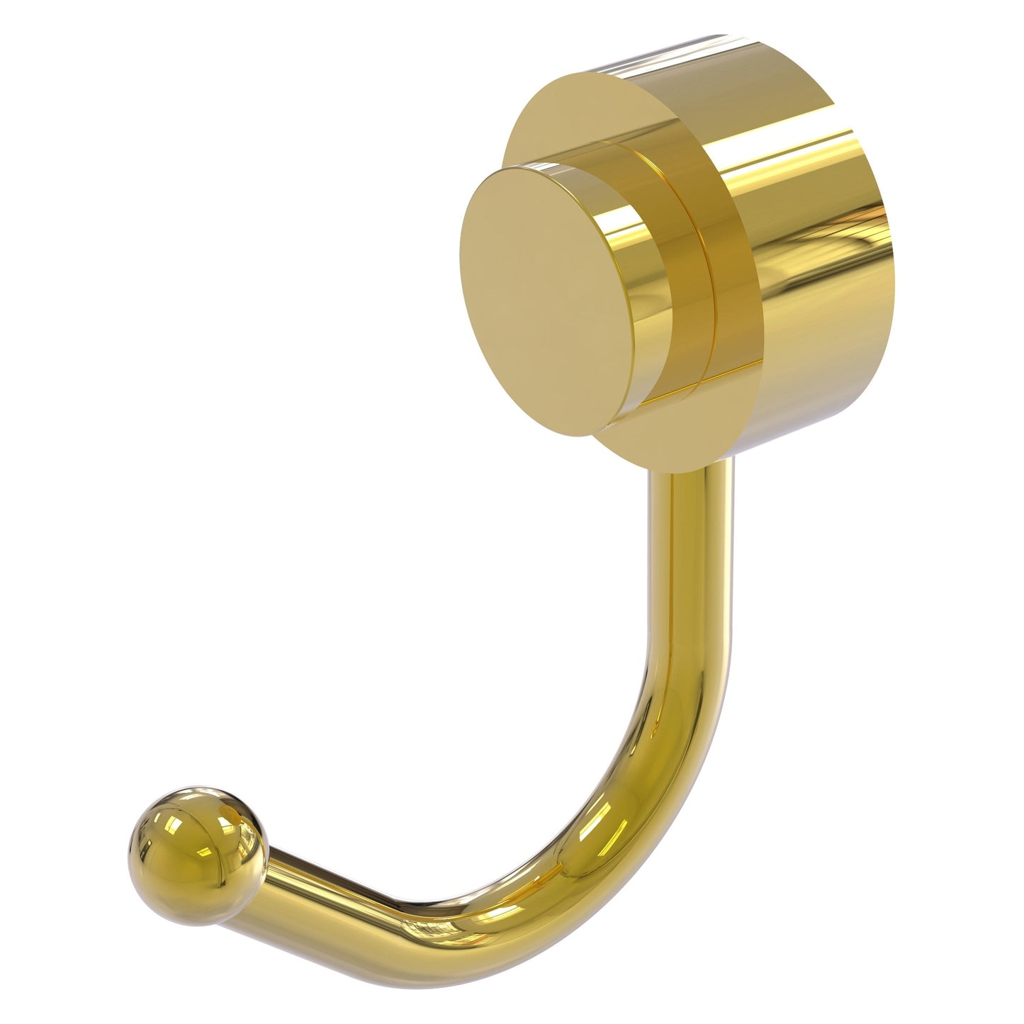 Allied Brass Venus 1.5" x 2.83" Polished Brass Solid Brass Robe Hook