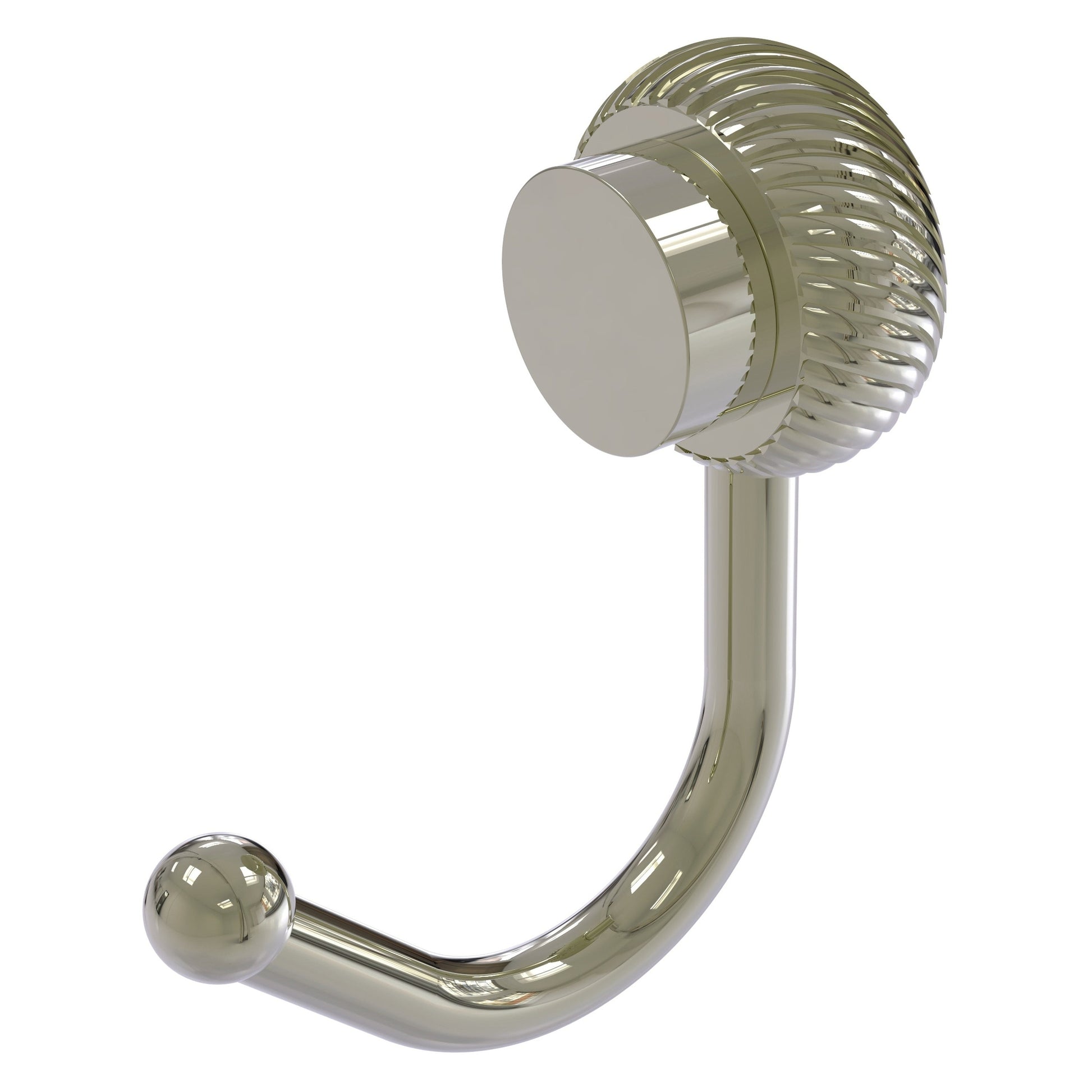 Allied Brass Venus 1.5" x 2.83" Polished Nickel Solid Brass Robe Hook With Twisted Accents