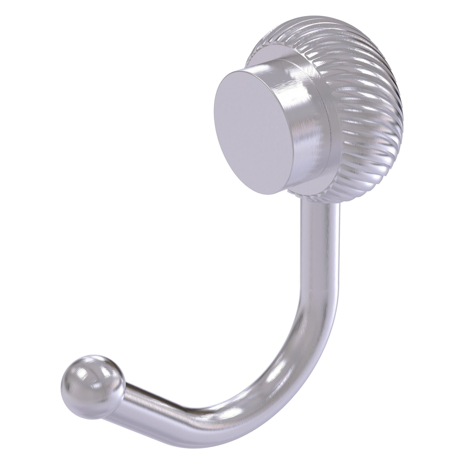 Allied Brass Venus 1.5" x 2.83" Satin Chrome Solid Brass Robe Hook With Twisted Accents