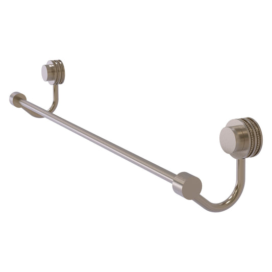 Allied Brass Venus 30" x 31" Antique Pewter Solid Brass Towel Bar With Dotted Accent