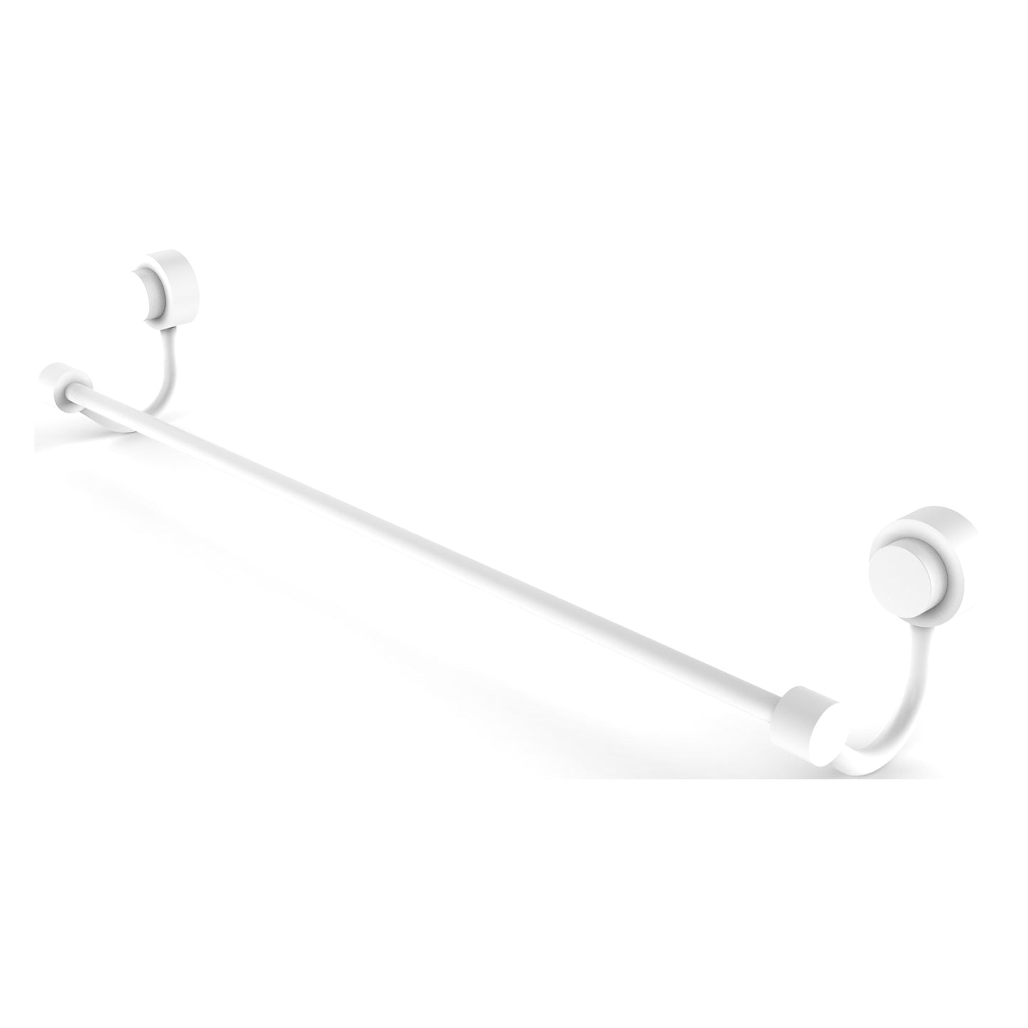 Allied Brass Venus 36" x 37" Matte White Solid Brass Towel Bar