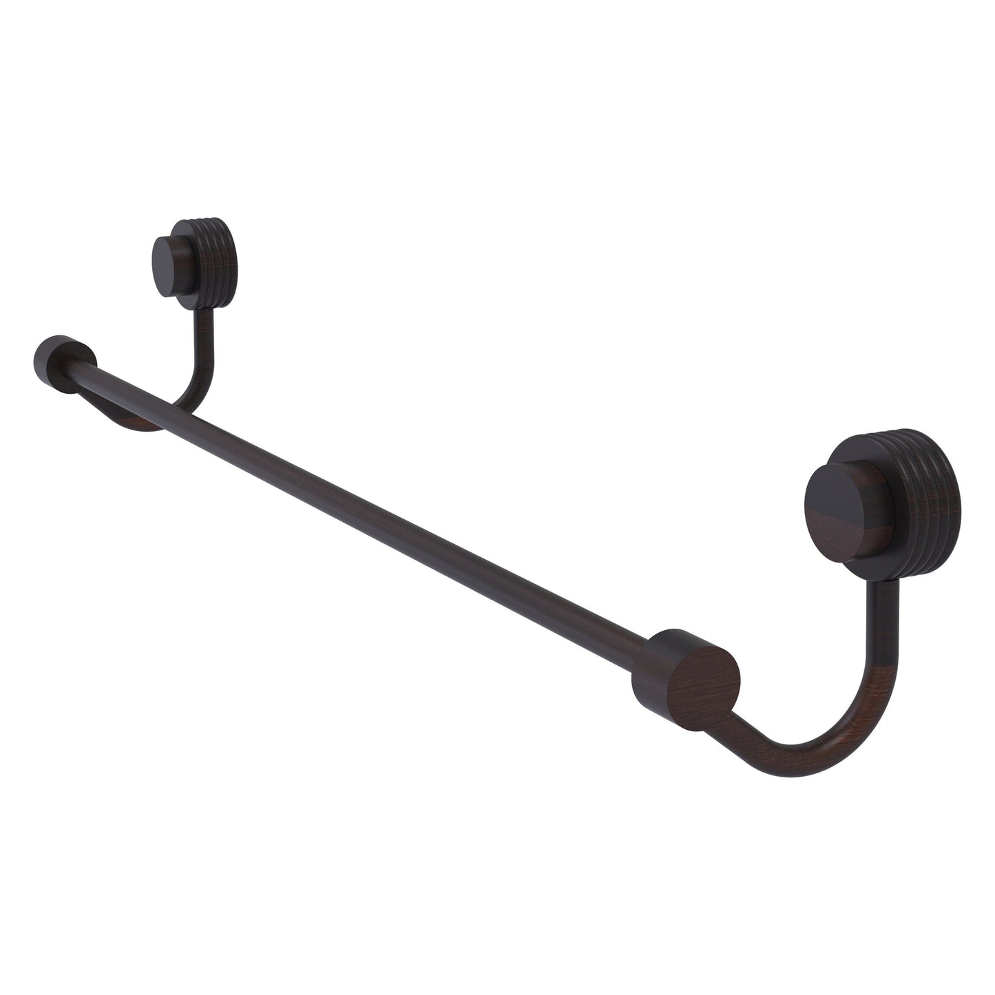 Allied Brass Venus 36" x 37" Venetian Bronze Solid Brass Towel Bar With Grooved Accent