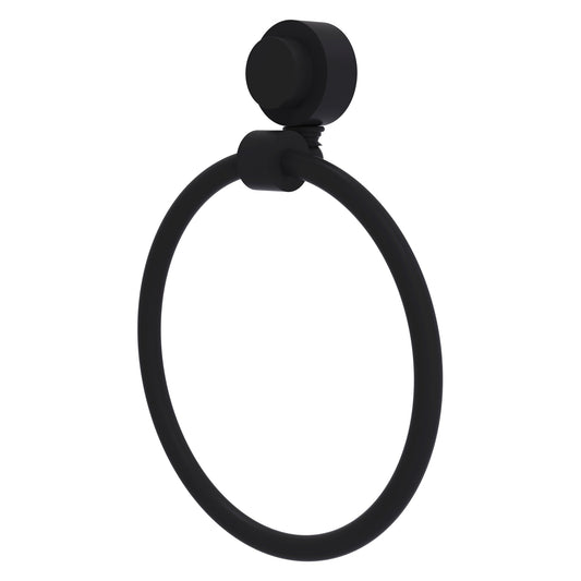 Allied Brass Venus 6" Matte Black Solid Brass Towel Ring