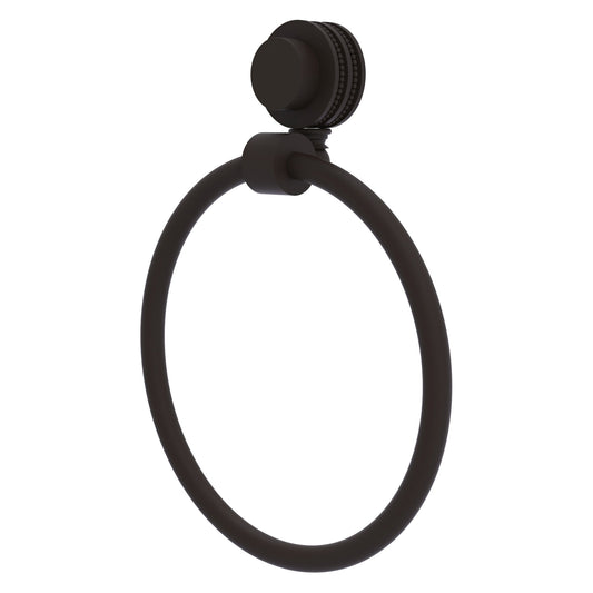 Allied Brass Venus 6" Oil Rubbed Bronze Solid Brass Towel Ring With Dotted Accent