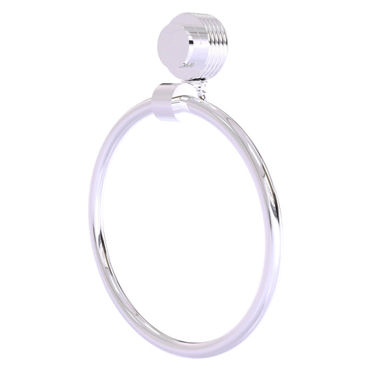 Allied Brass Venus 6" Polished Chrome Solid Brass Towel Ring With Grooved Accent