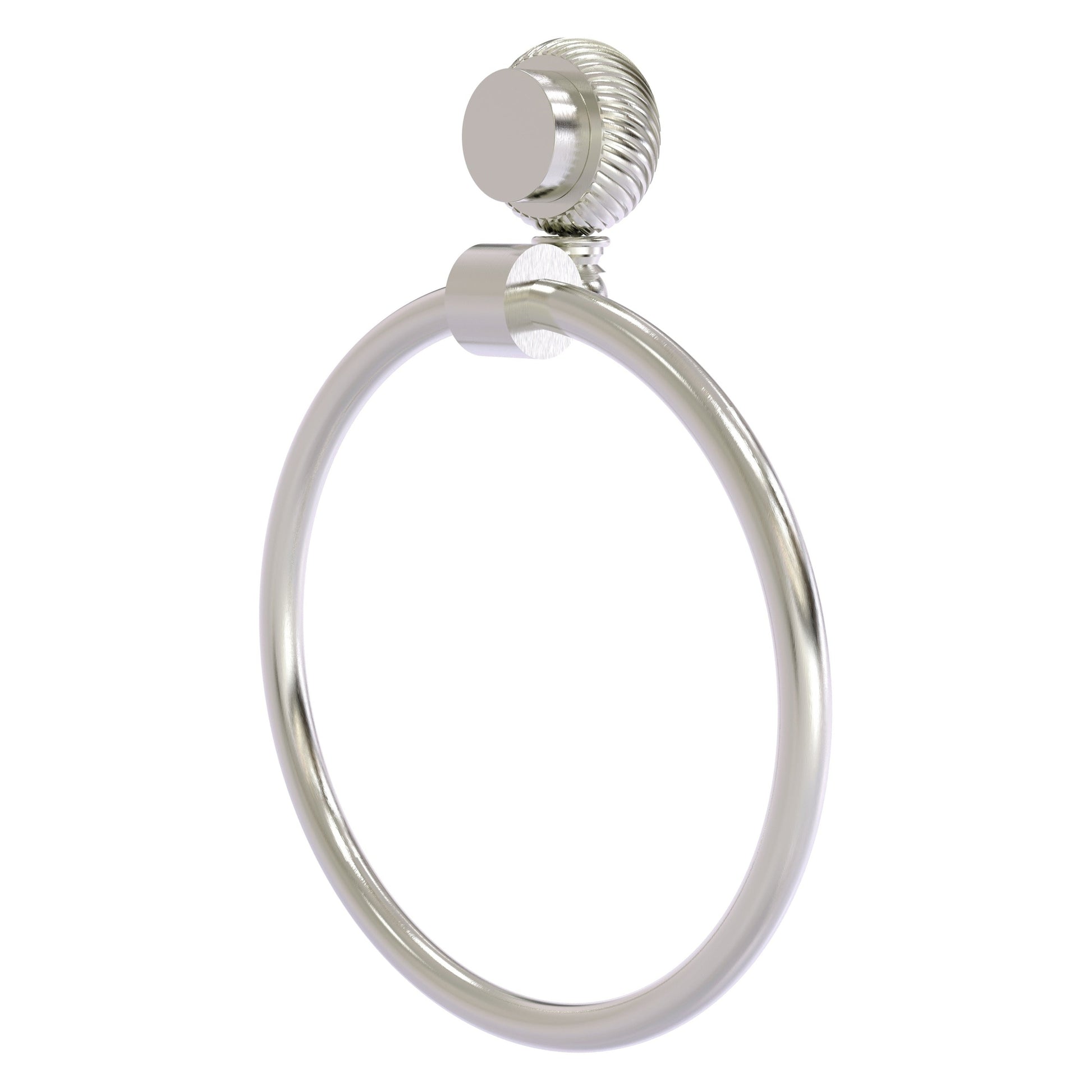 Allied Brass Venus 6" Satin Nickel Solid Brass Towel Ring With Twist Accent