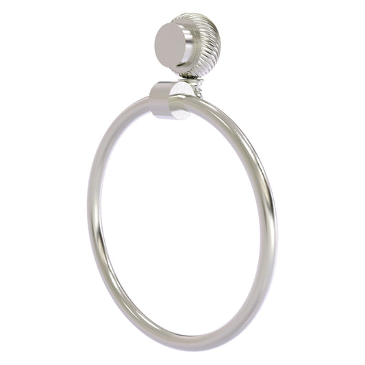 Allied Brass Venus 6" Satin Nickel Solid Brass Towel Ring With Twist Accent