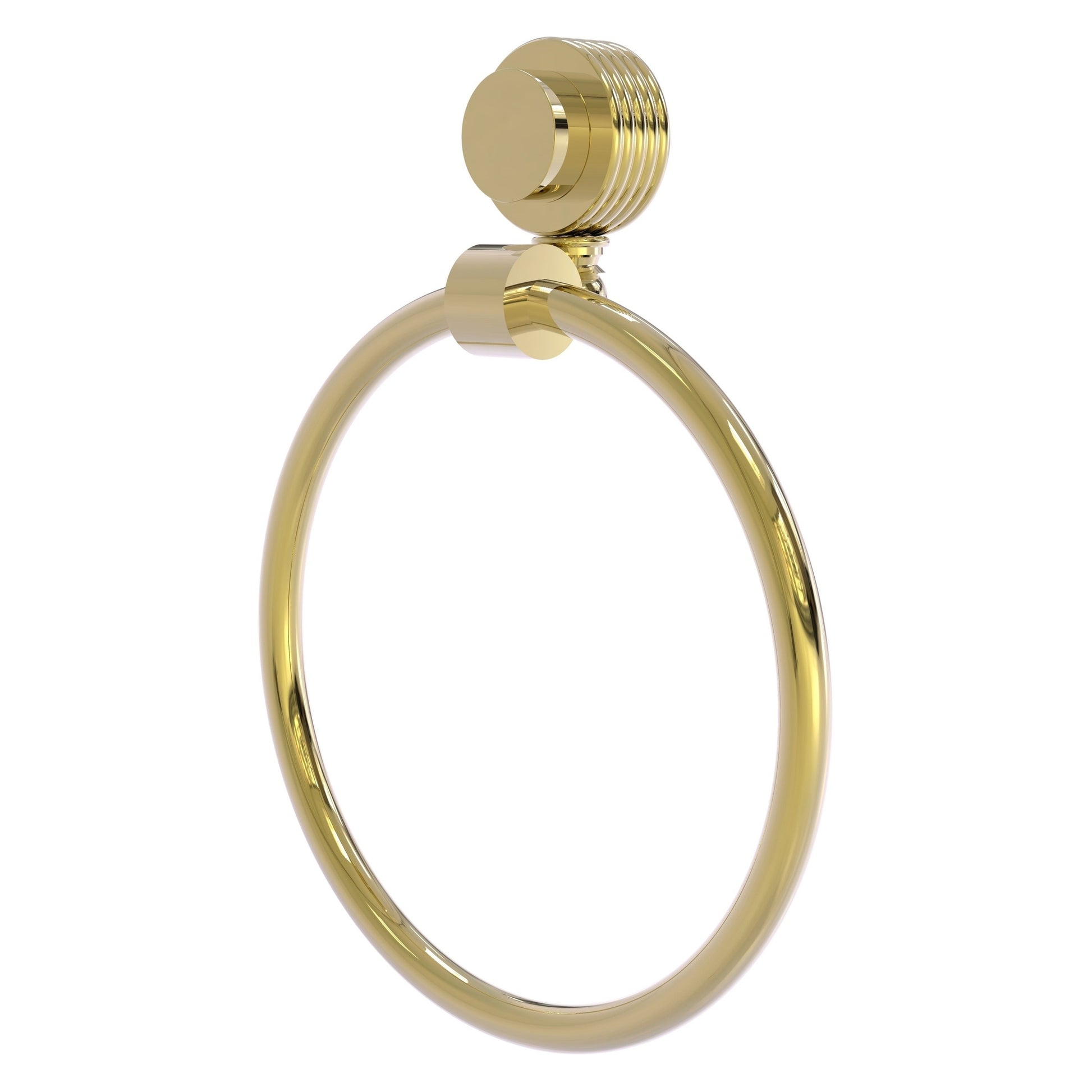 Allied Brass Venus 6" Unlacquered Brass Solid Brass Towel Ring With Grooved Accent