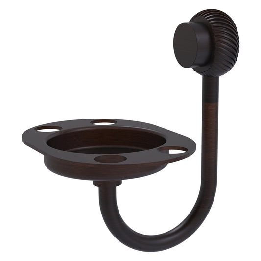 Allied Brass Venus 6" x 4" Venetian Bronze Solid Brass Tumbler and Toothbrush Holder With Twisted Accents