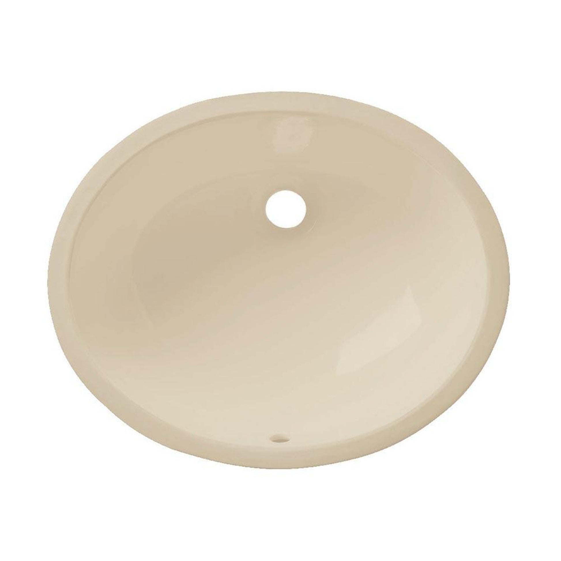 Allora USA 15.125" X 12.25" Vitreous China Biscuit Oval Porcelain Undermount Sink With Overflow