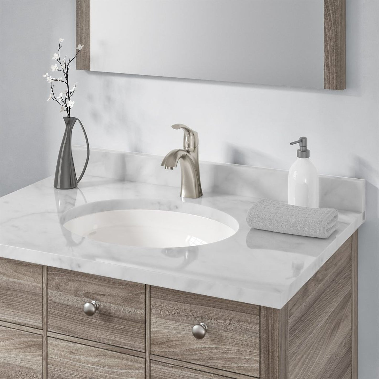 Allora USA 16" X 13.25" Vitreous China White Oval Porcelain Undermount Sink With Overflow
