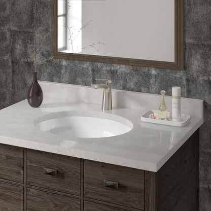 Allora USA 18.5" X 15.125" Vitreous China White Oval Porcelain Undermount Sink with Overflow