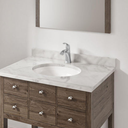 Allora USA 18.5" X 15.125" Vitreous China White Oval Porcelain Undermount Sink with Overflow