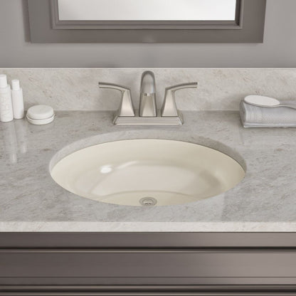 Allora USA 19.5" X 16" Vitreous China Biscuit Oval Porcelain Undermount Sink with Overflow