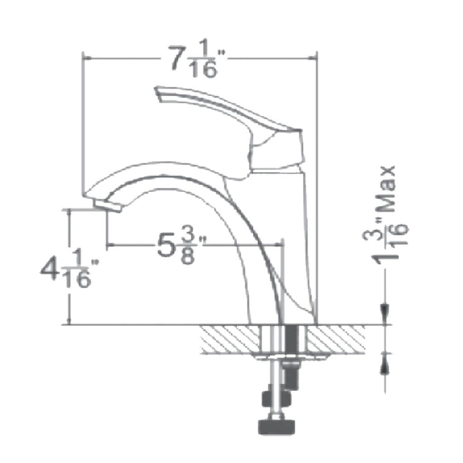 Allora USA Tulip Single Handle Brushed Nickel Bathroom Faucet With Drain Assembly