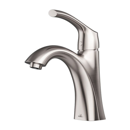 Allora USA Tulip Single Handle Brushed Nickel Bathroom Faucet With Drain Assembly