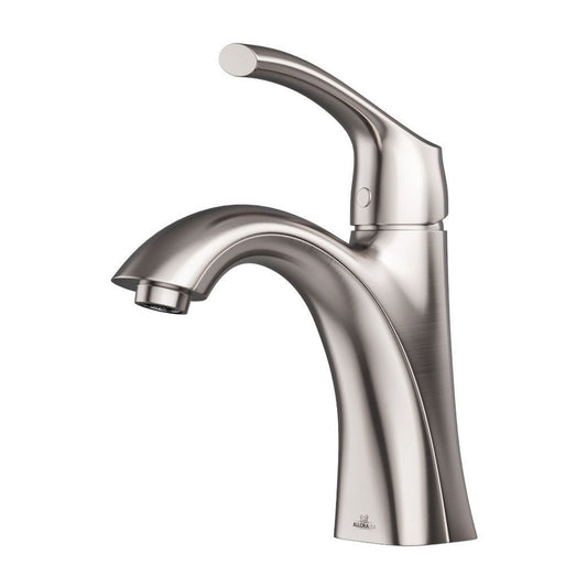 Allora USA Tulip Single Handle Brushed Nickel Bathroom Faucet With Drain Assembly