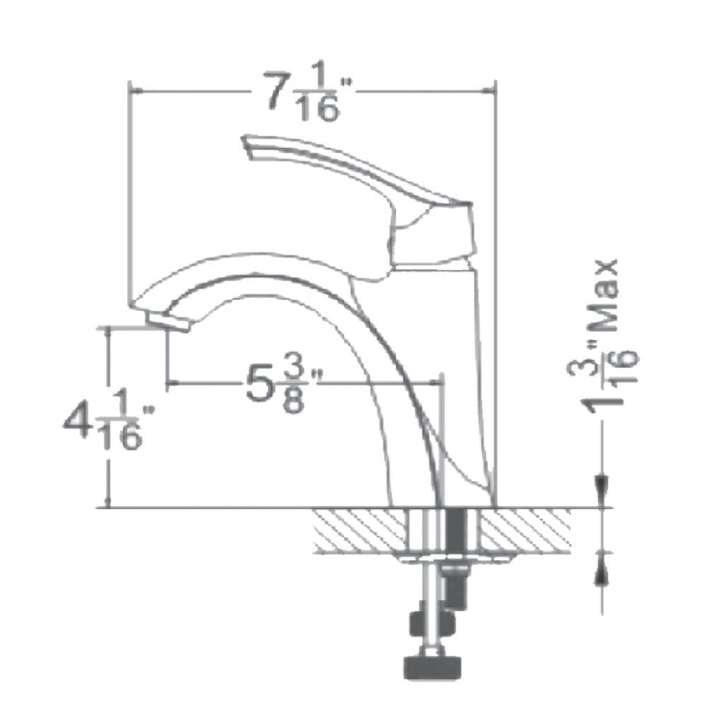 Allora USA Tulip Single Handle Chrome Bathroom Faucet With Drain Assembly