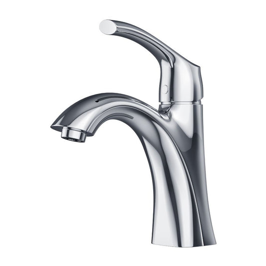 Allora USA Tulip Single Handle Chrome Bathroom Faucet With Drain Assembly
